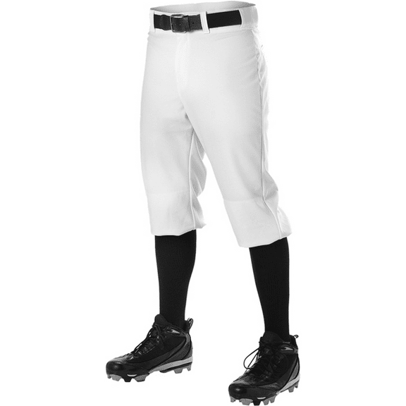 Alleson Men's Knicker Baseball Pant , White, L