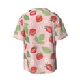thumbnail image 2 of Wukai Strawberry Floral Men's Casual Short-Sleeve Button Down Shirt - Lightweight Summer Dress Shirt for Daily Wear-Large, 2 of 7