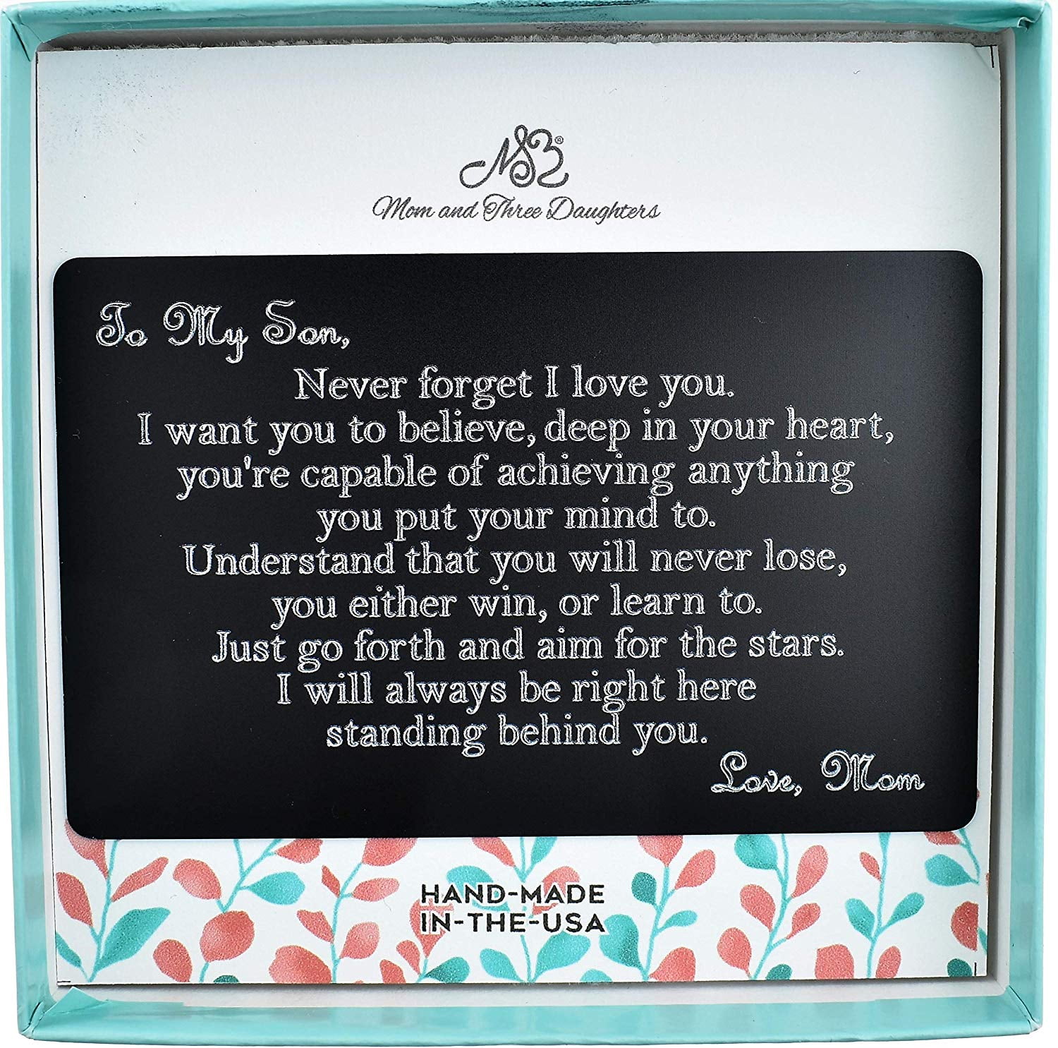 Mom - Three Sisters - Wallet card for son. Graduation gift ...