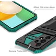 thumbnail image 4 of Case for Galaxy A52 5G,Military Grade [Built-in Kickstand] with Card Holder Dual-Layer Design Heavy Duty Shockproof Protection Phone Case for Samsung Galaxy A52 5G/4G/A52S (Green), 4 of 18