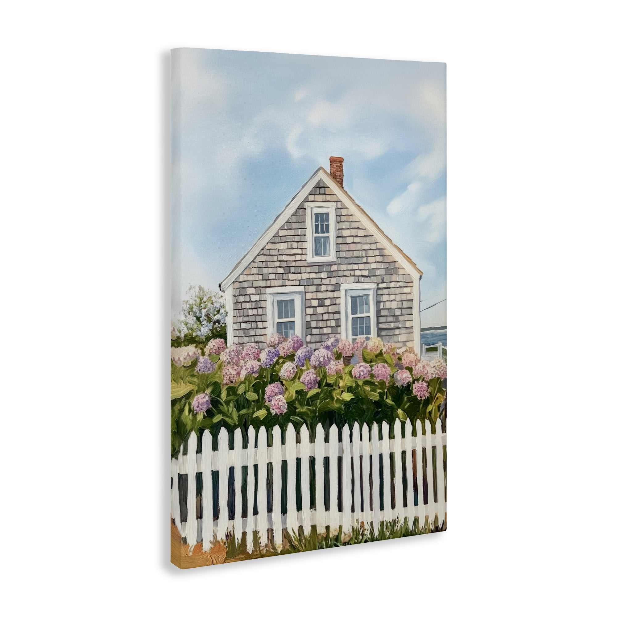 Stupell Industries Coastal Cottage Hydrangea Garden Canvas Wall Art, design by Sisi and Seb