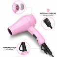 thumbnail image 5 of Lura Travel Portable Hair Dryer,Dual Voltage Mini Folding Handle Hair Blow Dryer Lightweight with 1 Concentrator,Pink, 5 of 8