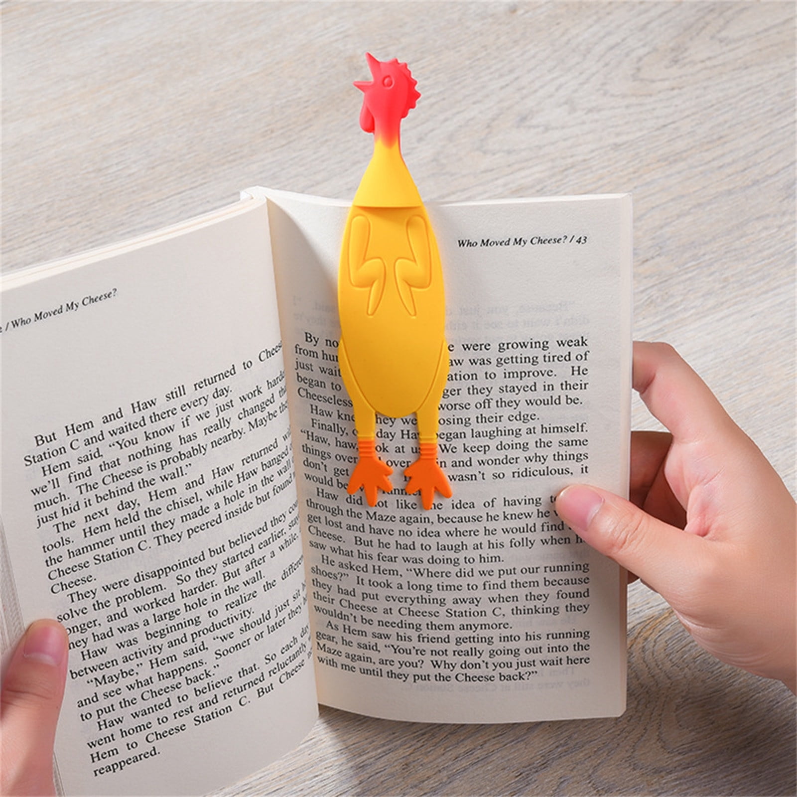 10Pcs Screaming Chicken Bookmark, Fufafayo Silicone Bookmark for Books, Funny Chicken Bookmark Palz, Wacky Kawaii Teen Bookmark, Creative Reading Gifts ForKidsReaders Office Study Supplies
