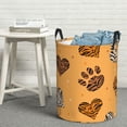 thumbnail image 6 of ZICANCN Laundry Basket Organizer, Leopard Print Heart Dog Paw Collapsible Hamper for Bathroom Bedroom Laundry Room, Small Size, 6 of 7