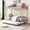 Pink, variant on Metal Bunk Bed With Trundle In Pink - Modern Bedroom Delight, Space Design, Construction For Durability, Quiet And Stable Functioning, Large Bearing Capacity, Safe Stairs Included, Twin Over