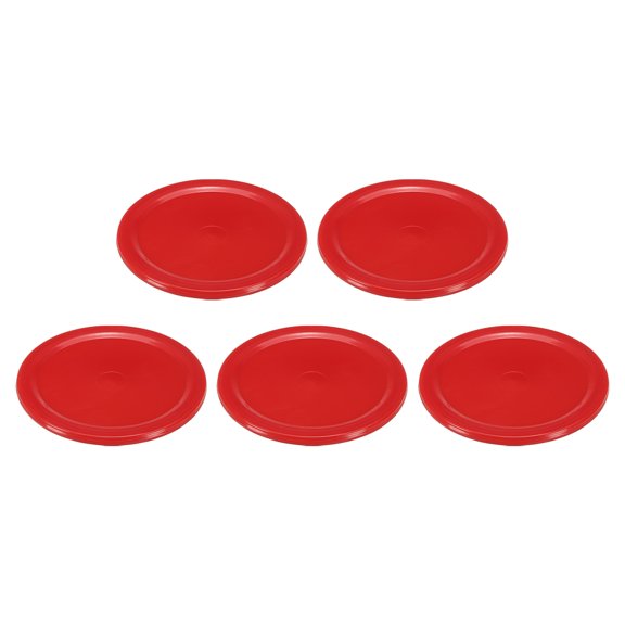 Uxcell 64mm/2.5 Inch Air Hockey Pucks, Air Hockey Heavy Replacement Pucks, Red, 5 Pack