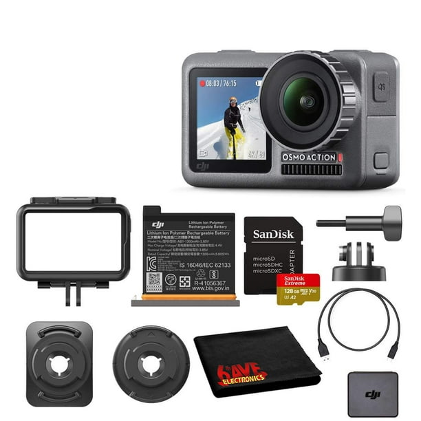DJI Osmo Action 4K HDR Waterproof Camera with Dual Screens + SanDisk