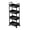 Black, variant on Chanana 4-Tier Plastic Rolling Utility Cart with Handle, Multi-Functional Storage Trolley for Office, Living Room, Kitchen, Movable Storage Organizer with Wheels, White