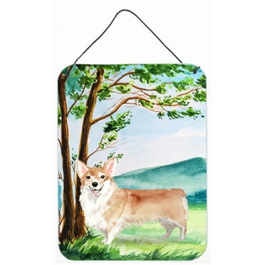 Under the Tree Corgi Wall or Door Hanging Prints
