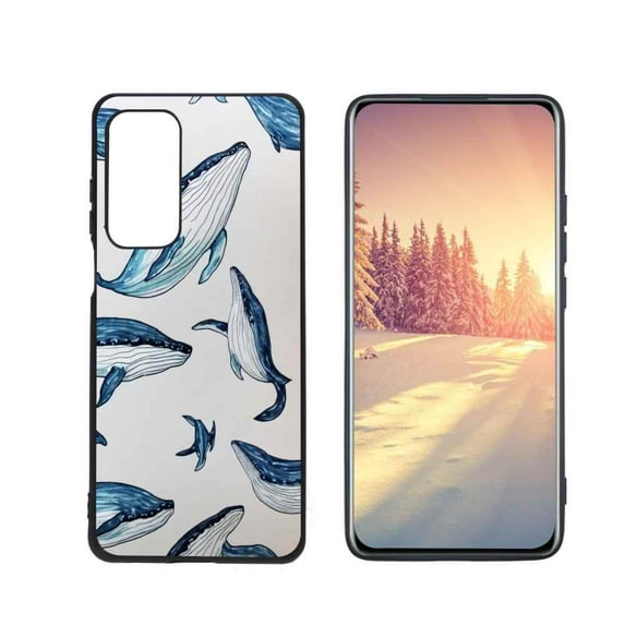 Compatible with Motorola MOTO Edge 5G UW Phone Case, Whales-2 Case Men Women, Flexible Silicone Shockproof Case for Motorola MOTO Edge 5G UW