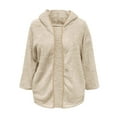 thumbnail image 4 of Shakumy Bed Jackets Women Casual Fashion Thick Solid Color Knit Cardigan Sleeve Sweater Jacket Coat Coat Beige Medium, 4 of 5