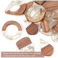 thumbnail image 4 of 1 box DIY Dangle Earring Making Kits Including Resin & Walnut Wood Pendants Brass Earring Hooks Brass Jump Rings Mixed Shapes, 4 of 6