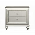 thumbnail image 3 of Champagne 2-Drawer Nightstand - Elegant Storage with Trim, 3 of 7