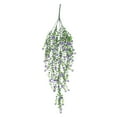 thumbnail image 3 of Clearance! Artificial Faux Hanging Flowers Plants Outside Fake Silk Mums Violets with Eucalyptus Realistic UV Resistant Trailing Vines Porch Patio Yard Indoor Wedding Party Favors(Dark Blue), 3 of 4