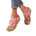 thumbnail image 3 of Orthopedic Sandals for Women 2026 Dressy Wide Width Flip Flops with Arch Support Comfortable Sandals Casual Summer Beach Wedge Non Slip Flip Flops,40, 3 of 10