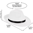 thumbnail image 2 of Hsqqdc Elegant Fedora Trilby Hat, Nonwoven Jazz Cap Classic Gentleman Panama Hat, 2 of 7