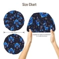 thumbnail image 5 of Kdxio cool blue flower Skull Pattern Satin Bonnet Silk Bonnet Hair Bonnet for Sleeping Hair Bonnets for Women Curly Natural Hair, 5 of 6