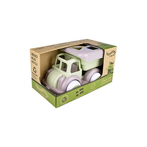 Viking Toys - Ecoline Jumbo Recycling Truck - 11" Play Vehicle and Shape Sorter - Made from Sugar Cane, Non-Toxic, Oil-Free, for Kids Ages 1 Year +