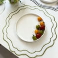 thumbnail image 6 of Round Embroidered Scalloped Edges Placemat Washable Decorative Flower Table Mat For Banquet Baby Showers Dining Setting, 6 of 10