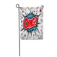 thumbnail image 1 of LADDKE Lettering OMG Comic Text Sound Bubble Speech Word Cartoon Garden Flag Decorative Flag House Banner 12x18 inch, 1 of 1