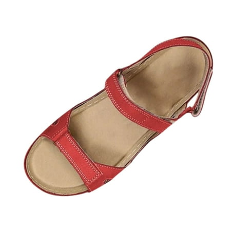 

Mzoazpie Women s Ladies Open Toe Womens Casual Shoes Slip on Solid Wedges Causal Shoes Womens Lace Up Casual Shoes Outdoor Beach Sandals