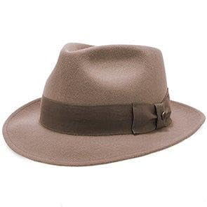 Walrus Hats Compass Camel Diamond Crown Fedora – 100% Australian Wool Felt Hat with Grosgrain Band & Walrus Logo Pin – Stylish Unisex Fedora