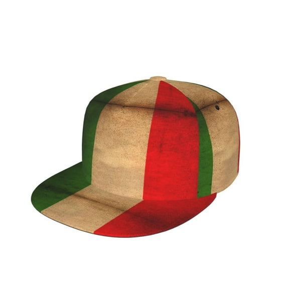 Snapback Hats For Men Women Vintage Italian Flag Flat Bill Brim Baseball Cap Printed Hat