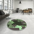 thumbnail image 3 of Ahgly Company Indoor Rectangle Patterned Green Snake Green Area Rugs, 8' x 10', 3 of 6
