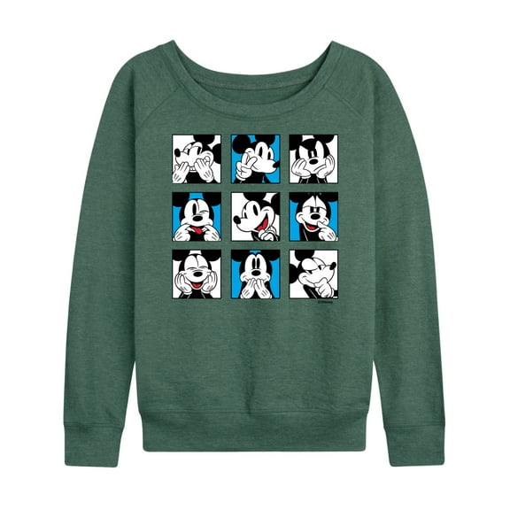 Mickey & Friends - Mickey Grid - Women's Lightweight French Terry Long Sleeve Shirt