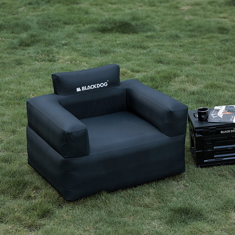 BLACKDOG, Inflatable Camping Sofa, Portable Air Couch with Build