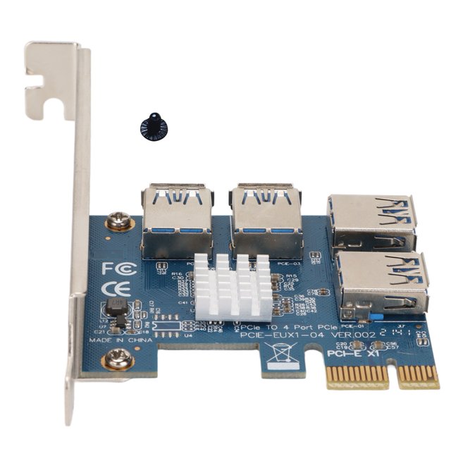 Tarjeta De Expansión PCIE, PCIe 1 A 4 Riser Card X4 X8 X16 Interfaz Gráfica Conveniente Práctica Estable Confiable Para Win7 Para Win XP Para Linux ANGGREK Otros