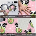 thumbnail image 6 of Salouo Panda Avocado Pattern Outdoor Indoor Sturdy Doormats 16’’×24’’, Anti Fatigue Soft Flannel Thick Door Mat,Non-Slip Rectangle Rug Cushion, 6 of 7