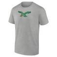 thumbnail image 2 of Men's-Fanatics  Heather Gray Philadelphia Eagles Distressed Throwback Logo T-Shirt, 2 of 3