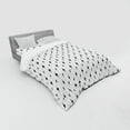 thumbnail image 3 of Ambesonne Modern Bedding Set 3 Pcs, Thunderbolt Zig Zag, Twin XL, Black White, 3 of 3