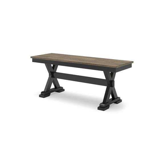 Signature Design by Ashley Wildenauer 50" Dining Bench, Brown & Black