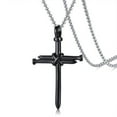 thumbnail image 1 of Pendentif Croix à Clous pour Hommes Colliers en Acier Inoxydable Punk Christian Prayer, 1 of 5