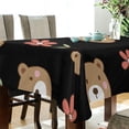 thumbnail image 3 of GZHJMY Cute Cartoon Bear Tablecloth, Rectangle Waterproof Washable Polyester Table Cover for Picnic Dinner Holiday Party Decor, 54 x 72 Inch, 3 of 7