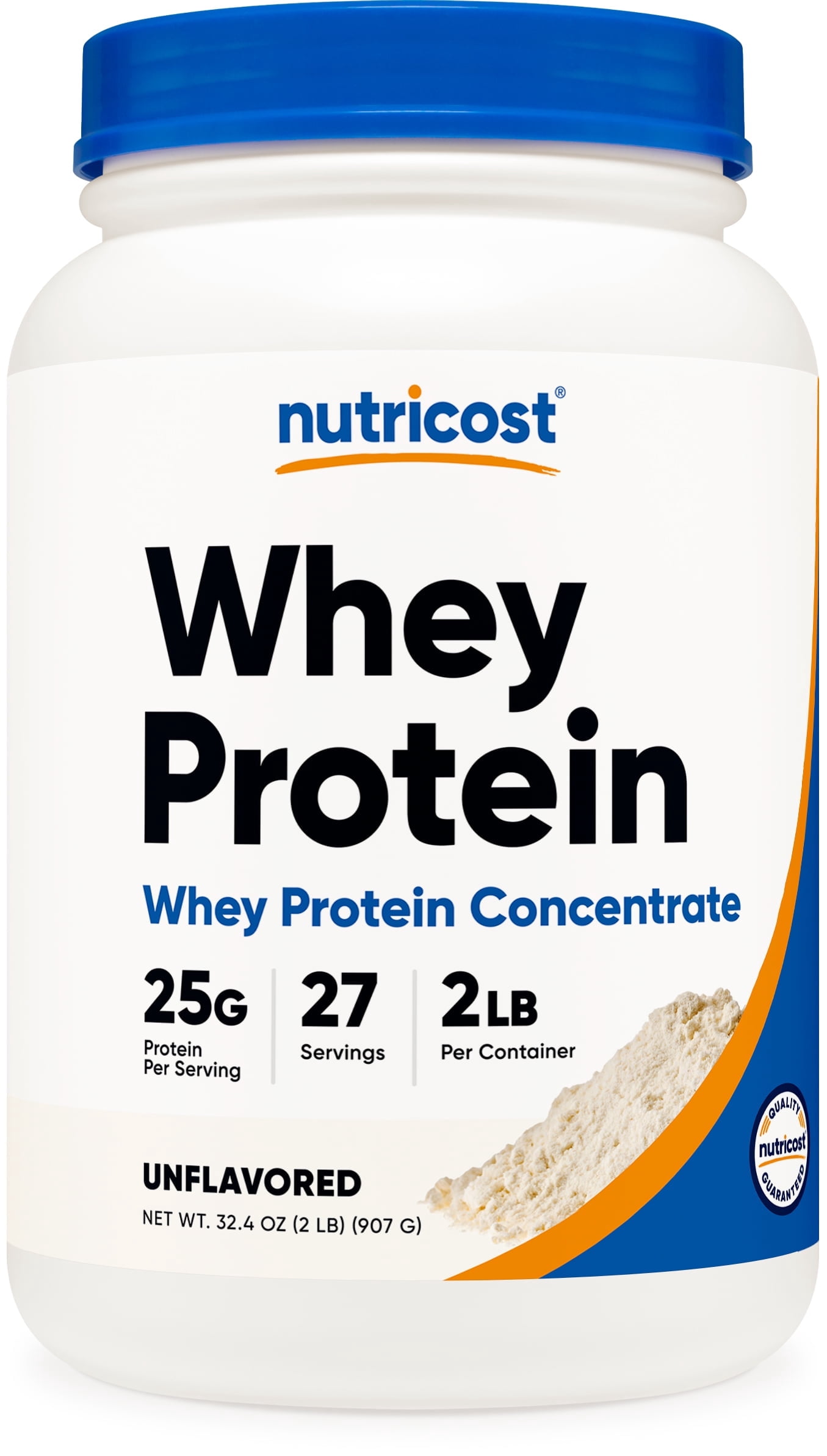 Nutricost Whey Protein Concentrate Powder (Unflavored) 2LBS - Gluten Free & Non-GMO Supplement