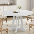 thumbnail image 2 of Rustic Dining Table for 4 to 6 People, 47 Inch Round Dining Table, Wooden Kitchen Table with Sturty Legs, Dining Room Table for Dining Room, Kitchen(Table Only), 2 of 7