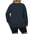thumbnail image 2 of NISVIYA Plus Size Shirts for Women Fall Dressy Casual Long Sleeve Tops Oversized Crewneck Sweatshirt, 2 of 5