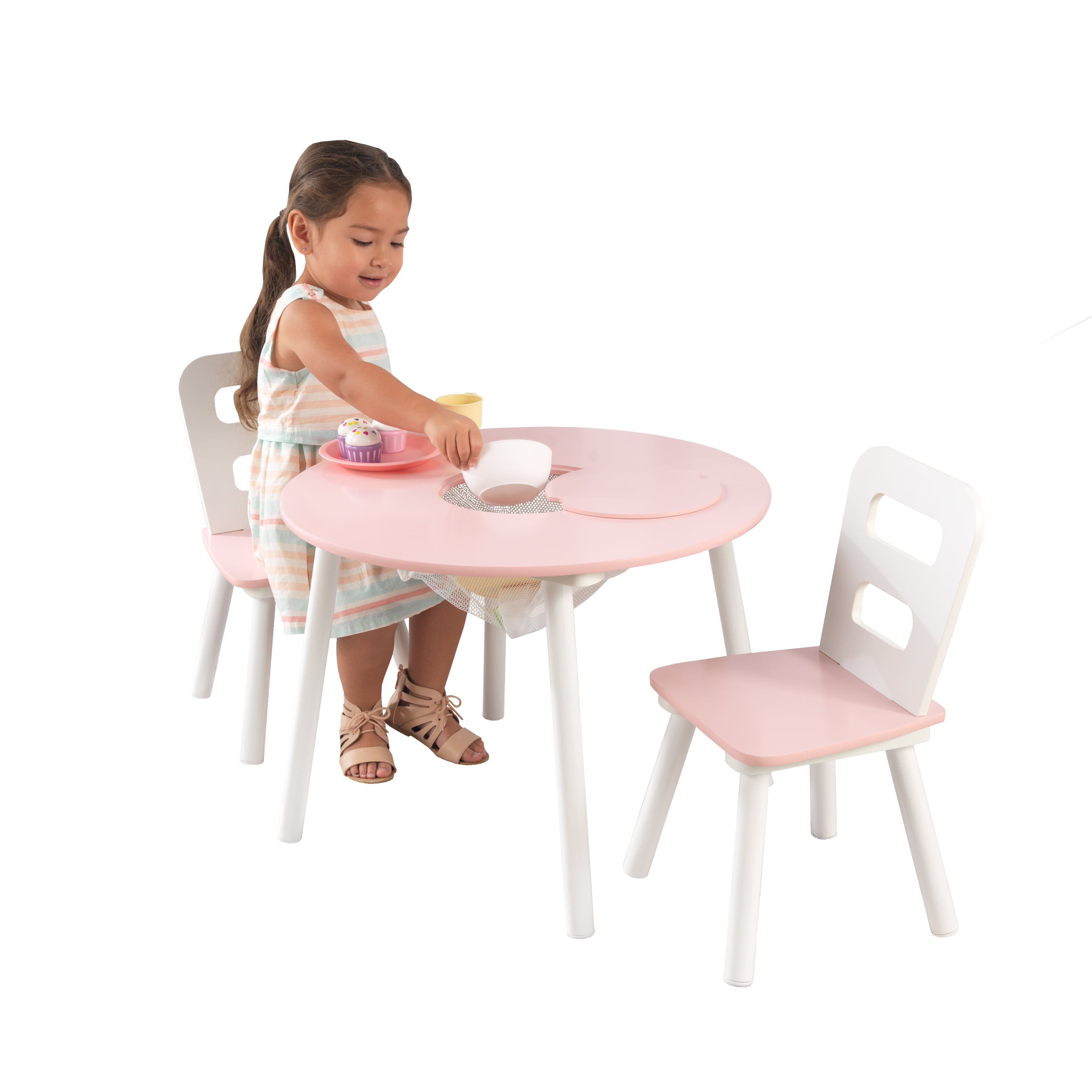 kidkraft round storage table & 4 chair set