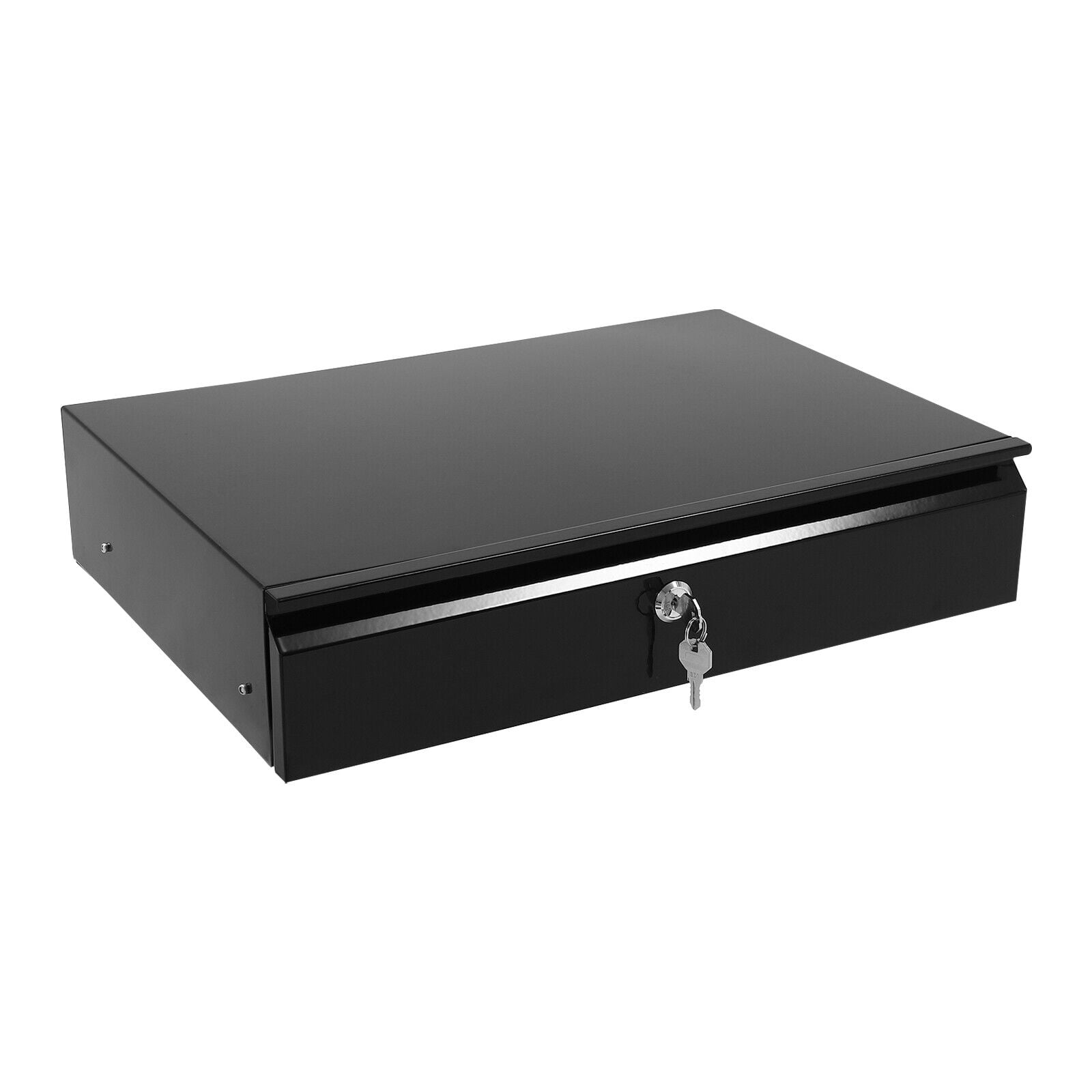 Under Desk Mounted Sliding Pull-out Drawer, Drawer Storage Organizer, Modern Pull-out Drawer Black Rectangular