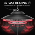 thumbnail image 5 of SYNGAR Patio Hanging Heater, Infrared Electric Outdoor Heater Ceiling Mounted for BBQ Party Balcony Courtyard, Black, LJ3033, 5 of 9