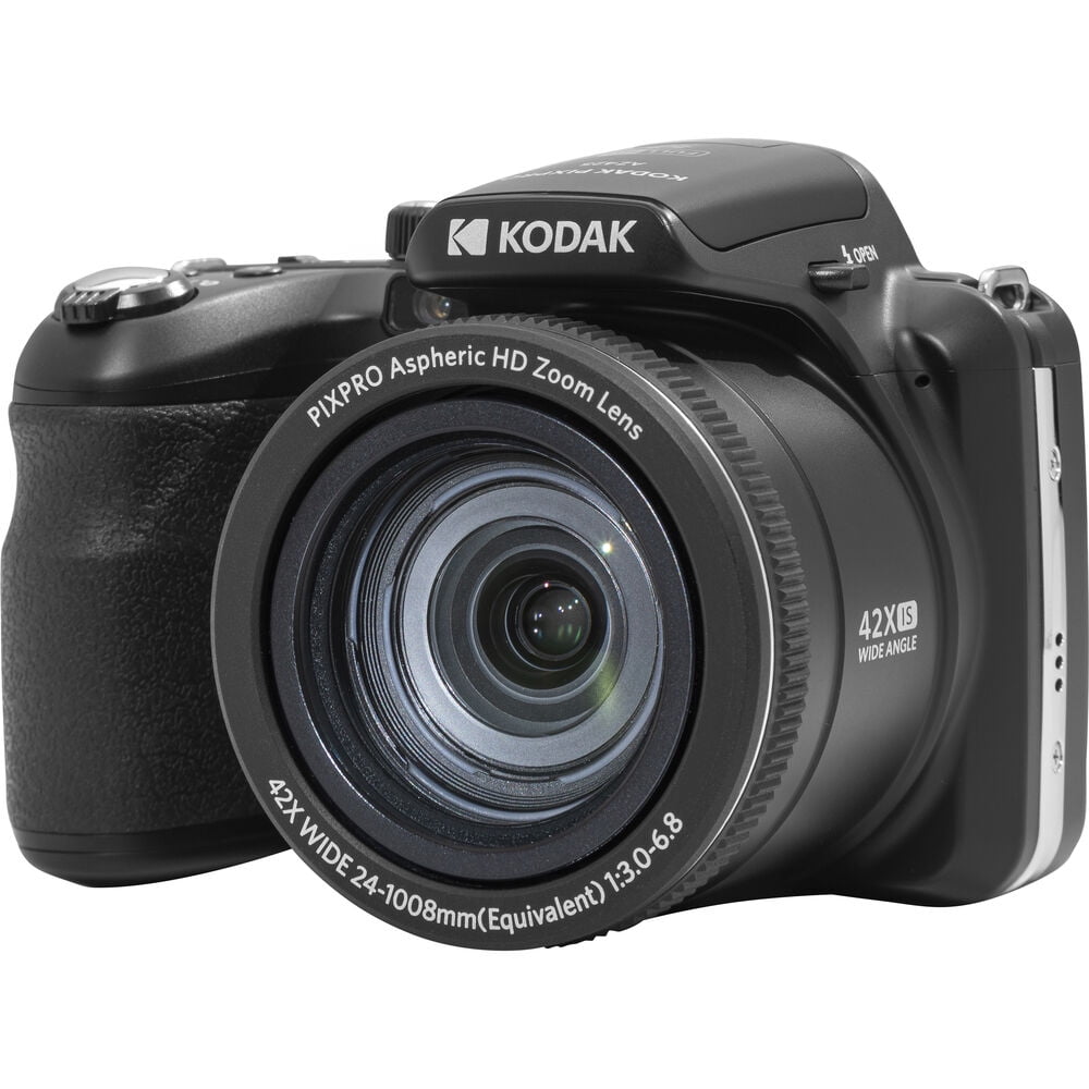Kodak PIXPRO AZ425 Digital Camera (Black) + Extra Battery + Flash+ 1 Yr Warranty