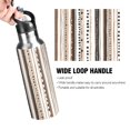 thumbnail image 4 of Yayeee 20oz Insulated Water Bottle Double Wall Stainless Steel with Flip Straw Lid, Brown Abstract Stripes, 4 of 7