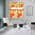 thumbnail image 5 of Ginkgo Leaves Kitchen Curtains Valances and Tiers Set of 3 Orange Leaf Fall Plant Hand-painted Abstract Tier Curtains and Valance with Rod Pocket for Small Windows, 27.5"x36", 5 of 9
