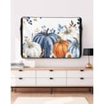 thumbnail image 3 of Outdoor TV Cover 48 to 50 Inch Weatherproof, Fall Thanksgiving Waterproof TV Screen Protector for Outside Decor with Zipper and Pocket 48"L x 30"H , White Orange Blue Pumpkin Floral Leaf, 3 of 7