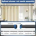 thumbnail image 5 of No Drill Shower Curtain Rod 36-84 Inch Matte Black Stainless Steel Spring Tension Rod, Rustproof Adjustable for Bathroom Bedroom Window, Black, 5 of 9