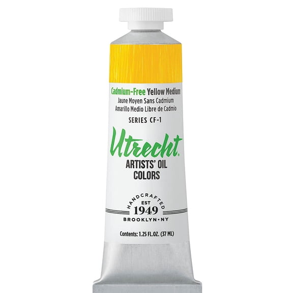 Utrecht Artists' Oil Paint - Cadmium-Free Yellow Medium, 37 ml tube