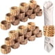 thumbnail image 1 of Paquete de 24 servilleteros tejidos, anillos redondos bohemios hechos a mano por jacinto de agua natural, servilleteros de tela para fiestas, bodas, suministros para decoración de mesa de cena, 1 of 3
